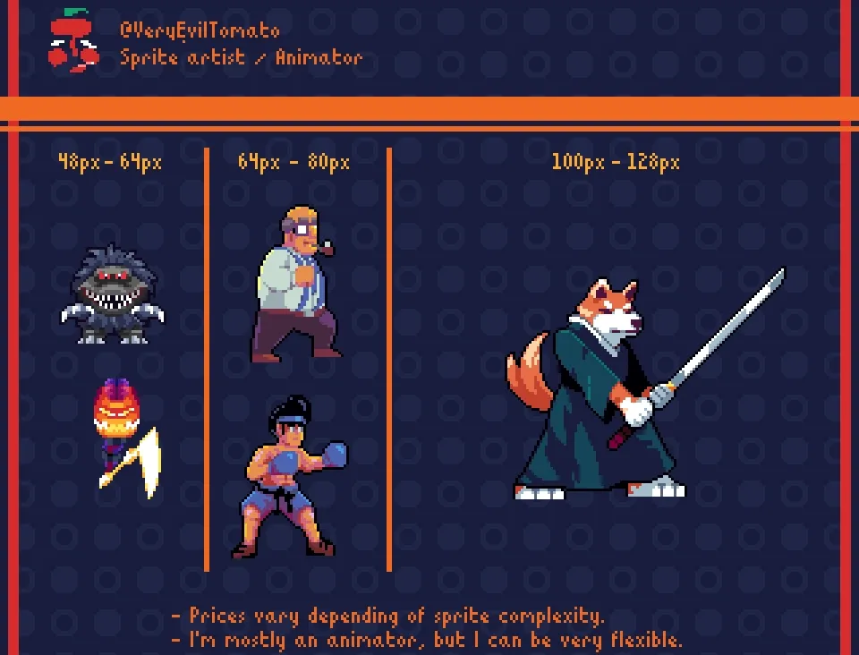 Animated pixel art work from my portfolio from 2022